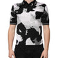 Mehrfarbiges Poloshirt mit Camouflage-Kragen