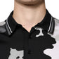 Mehrfarbiges Poloshirt mit Camouflage-Kragen