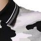 Mehrfarbiges Poloshirt mit Camouflage-Kragen