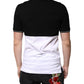 Schwarz-weißes Polo-T-Shirt aus Baumwolle mit kurzen Ärmeln