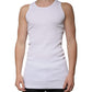 Dolce & Gabbana White Cotton Sleeveless Round Neck Tank T-shirt
