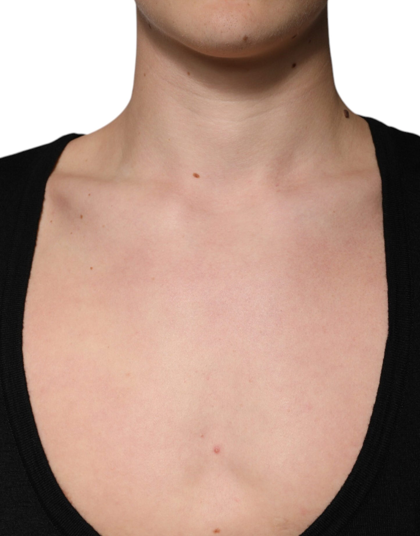 Schwarzer Pullover aus Wolle mit Rundhalsausschnitt