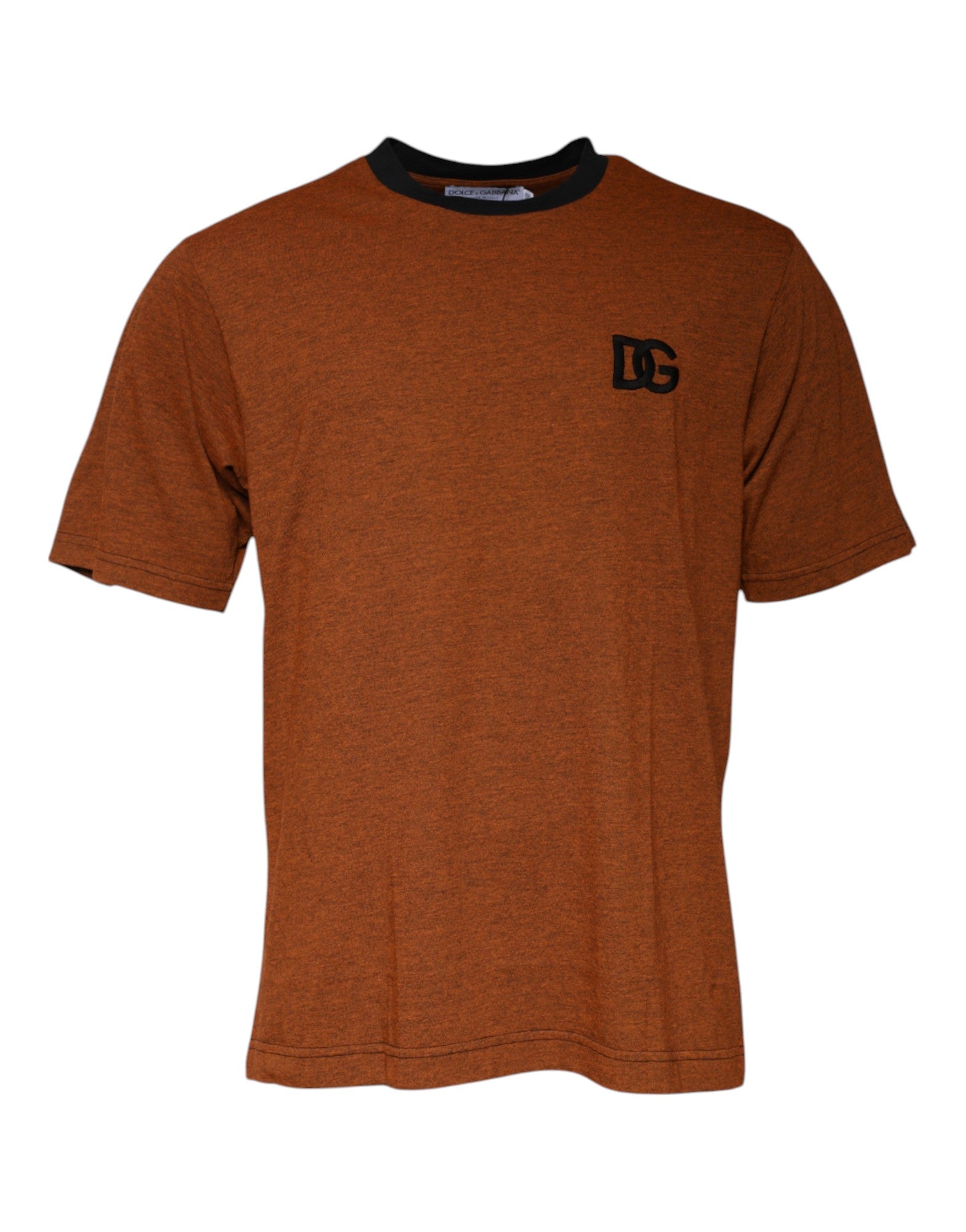Braunes T-Shirt aus Polyester mit Rundhalsausschnitt und DG-Logo