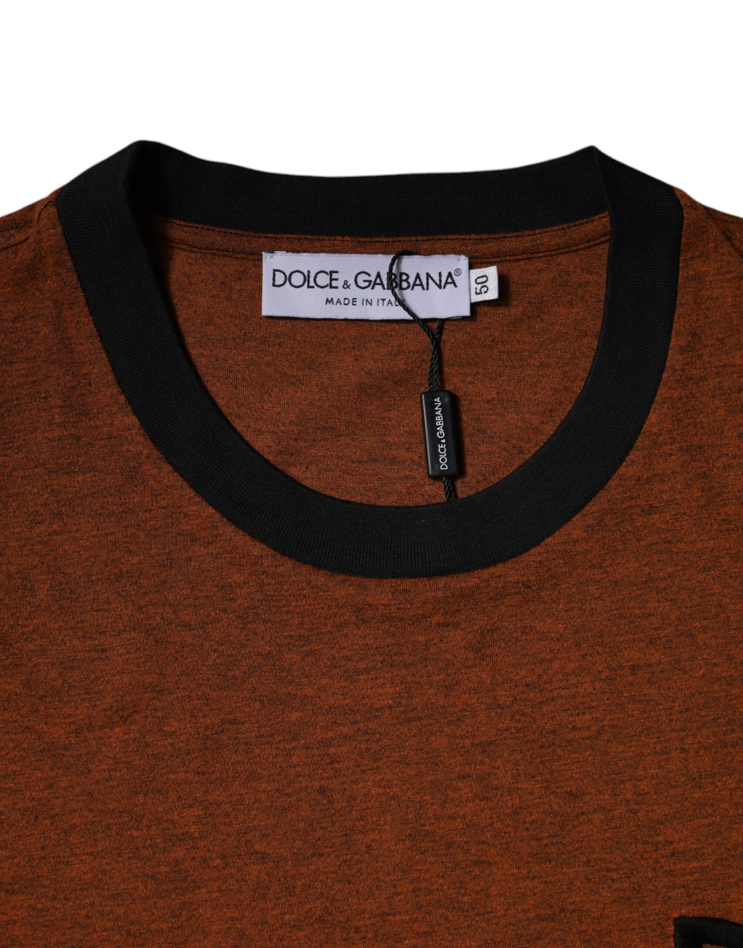 Braunes T-Shirt aus Polyester mit Rundhalsausschnitt und DG-Logo