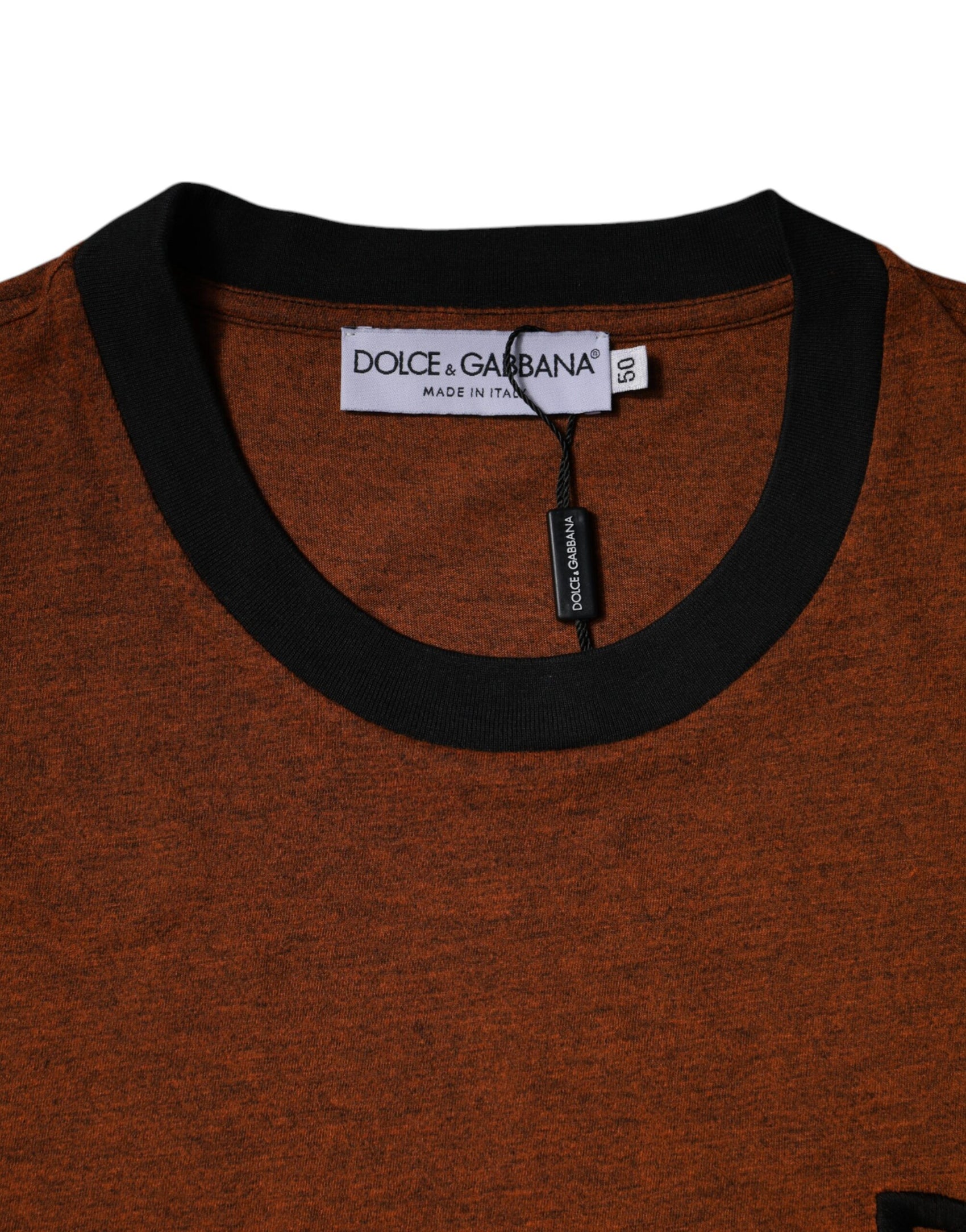 Braunes T-Shirt aus Polyester mit Rundhalsausschnitt und DG-Logo