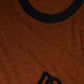 Braunes T-Shirt aus Polyester mit Rundhalsausschnitt und DG-Logo