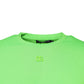 Grünes T-Shirt aus Polyester mit Rundhalsausschnitt und Logo