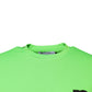 Grünes T-Shirt aus Polyester mit Rundhalsausschnitt und Logo