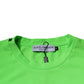 Grünes T-Shirt aus Polyester mit Rundhalsausschnitt und Logo