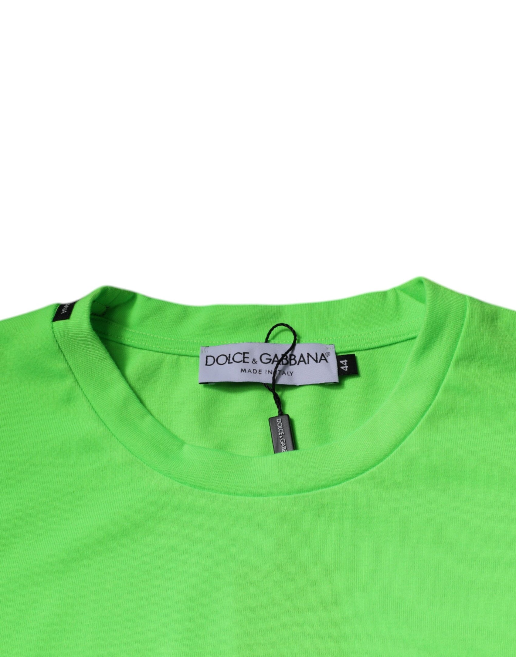 Grünes T-Shirt aus Polyester mit Rundhalsausschnitt und Logo