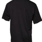 Schwarzes Baumwoll-T-Shirt mit Rundhalsausschnitt und Logo-Print