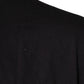 Schwarzes Baumwoll-T-Shirt mit Rundhalsausschnitt und Logo-Print