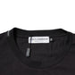 Schwarzes Baumwoll-T-Shirt mit Rundhalsausschnitt und Logo-Print
