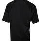 Schwarzes Baumwoll-T-Shirt mit Rundhalsausschnitt und Logo-Print