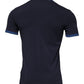 Blaues Unterwäsche-T-Shirt mit Rundhalsausschnitt und Stretch-Baumwolle