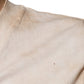 Beiges Baumwoll-T-Shirt mit V-Ausschnitt und grafischem Print