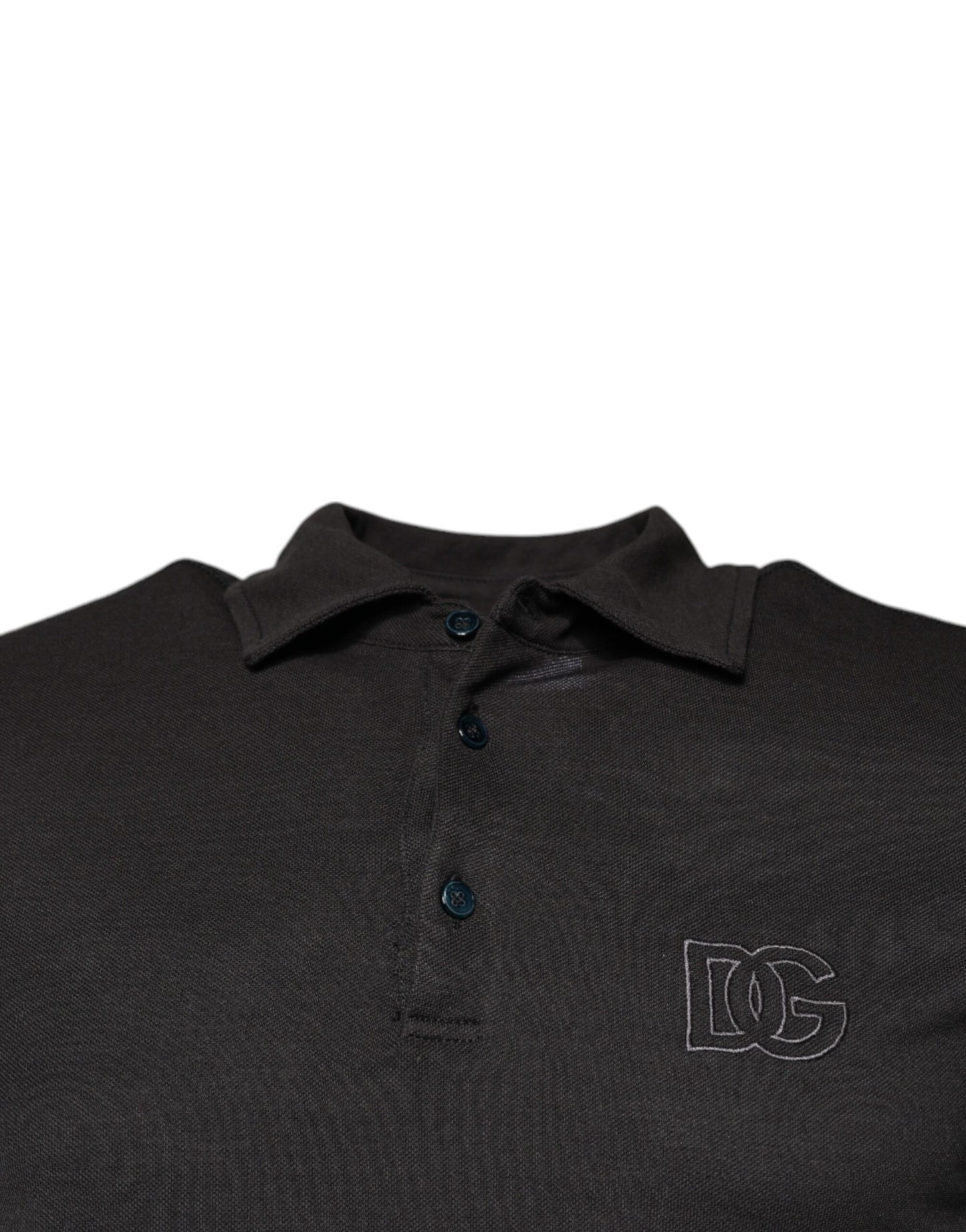 Polo a maniche corte con colletto grigio scuro