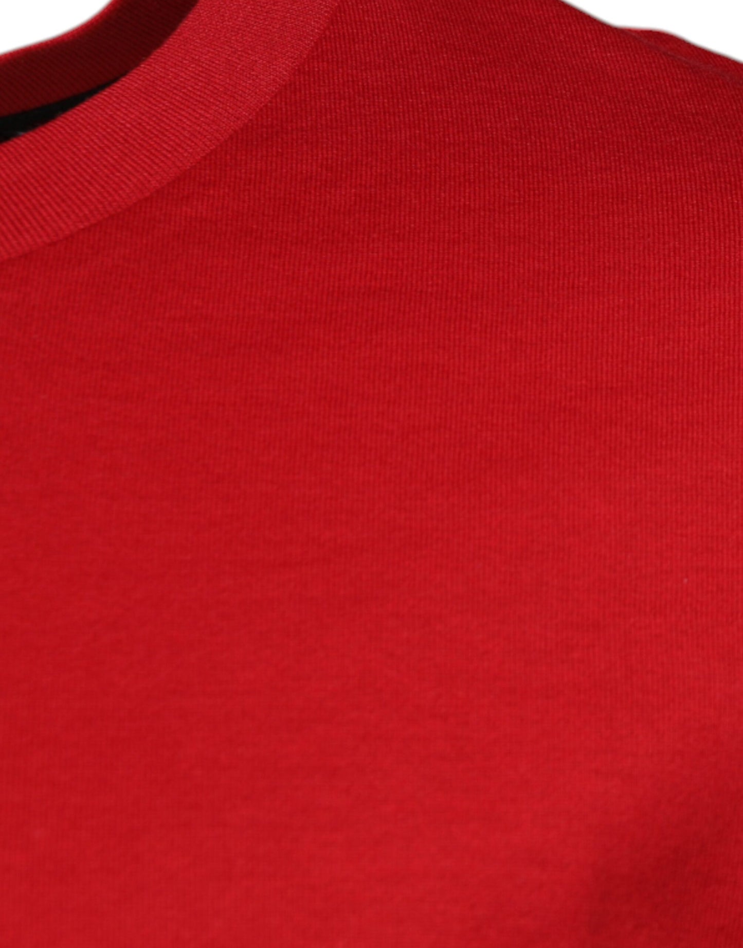 Rotes Baumwoll-T-Shirt mit Rundhalsausschnitt und Logo-Print