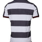 Mehrfarbiges Polo-T-Shirt mit grafischem Kragen
