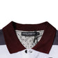 Mehrfarbiges Polo-T-Shirt mit grafischem Kragen