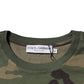 Mehrfarbiges Camouflage-T-Shirt aus Baumwolle mit Rundhalsausschnitt