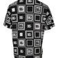 Schwarzes Baumwoll-T-Shirt mit Rundhalsausschnitt und Logo-Monogramm