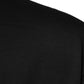 Schwarzes T-Shirt mit Rundhalsausschnitt und kurzen Ärmeln und Logo
