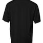 Schwarzes T-Shirt mit Rundhalsausschnitt und kurzen Ärmeln und Logo