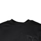 Schwarzes Baumwoll-T-Shirt mit Rundhalsausschnitt und DG-Logo-Print