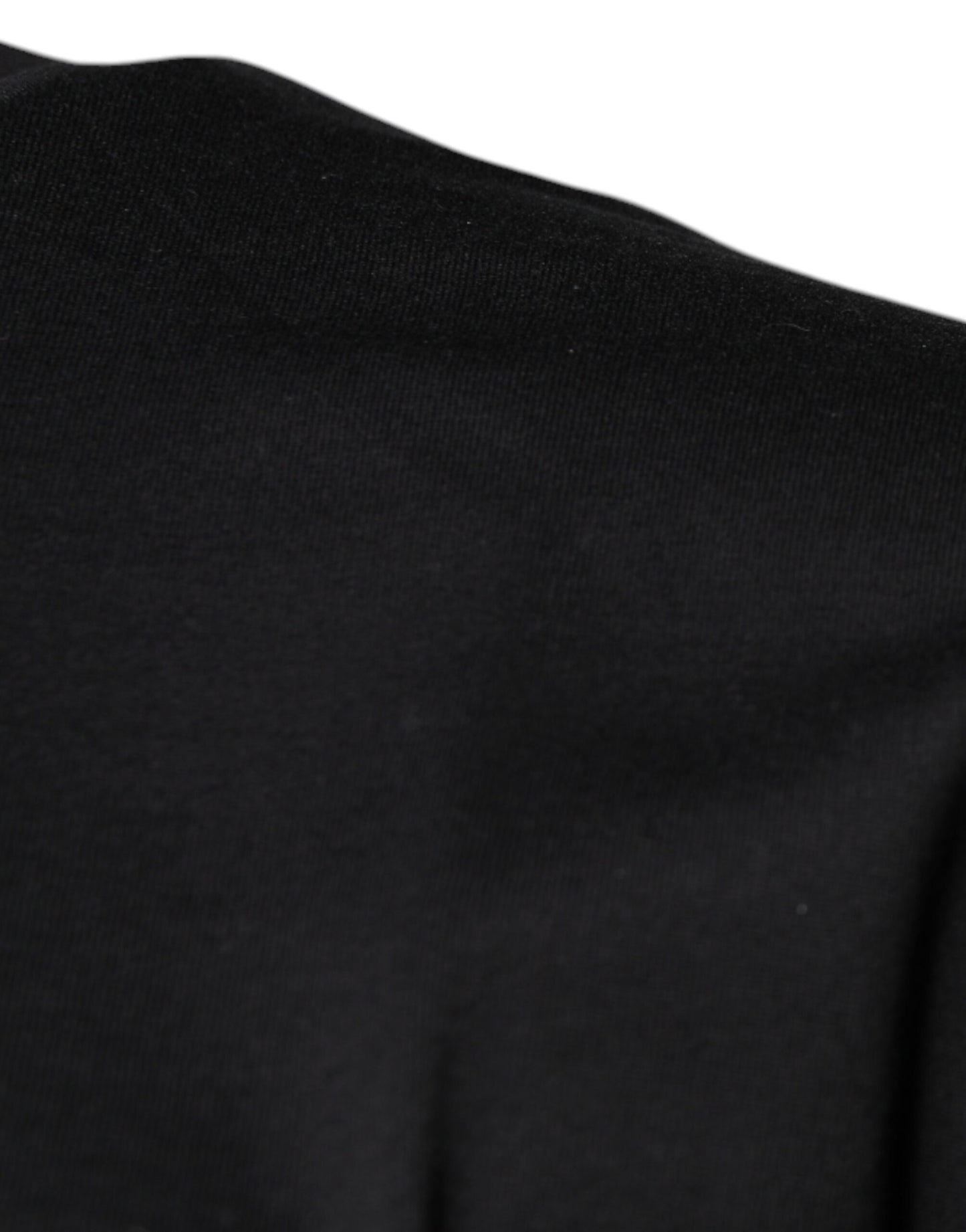 Schwarzes Baumwoll-T-Shirt mit Rundhalsausschnitt und DG-Logo-Print