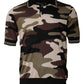 T-shirt polo con colletto mimetico multicolore