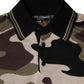 T-shirt polo con colletto mimetico multicolore