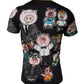 Schwarzes T-Shirt mit Rundhalsausschnitt zum Jahr des Schweins 2019