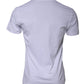 Weißes Baumwoll-T-Shirt mit Rundhalsausschnitt und Logo-Print