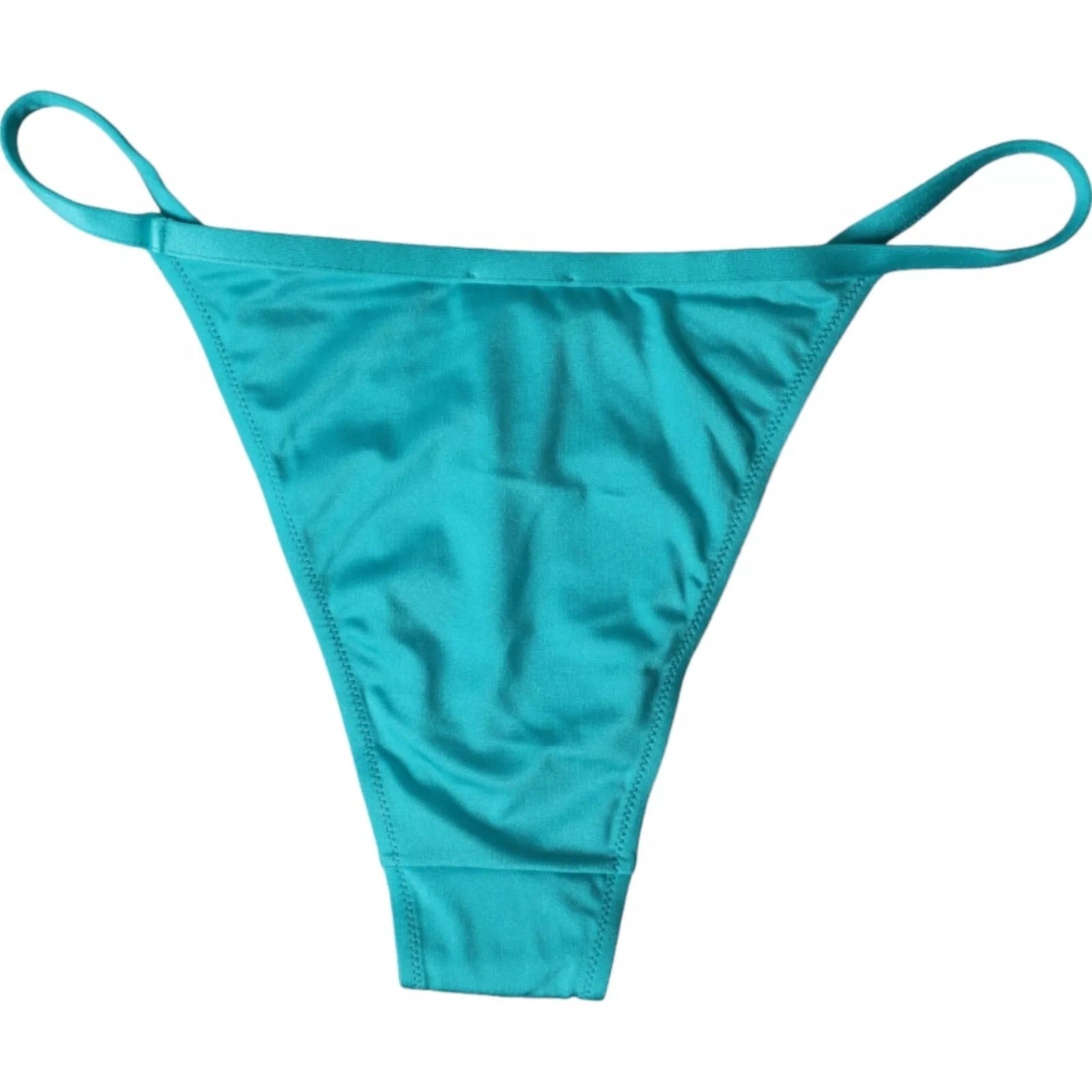 Bikini da spiaggia in nylon blu verde con slip da bagno