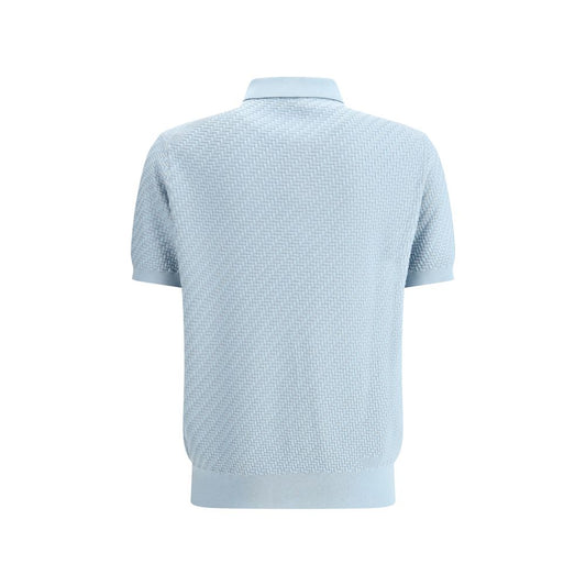 Polo Shirt with woven pattern.