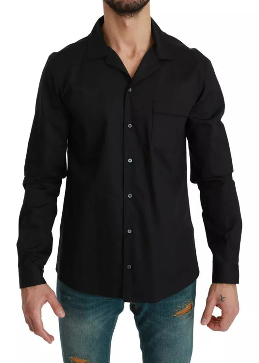 Blaues Pyjama-Lounge-Shirt aus Baumwolle mit Streifen