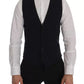 Blue Waistcoat Wool Stretch STAFF Vest