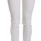Jeans skinny impreziositi da cristalli bianchi