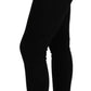 Schwarze Slim-Jeans aus Baumwoll-Stretch mit mittlerer Taille