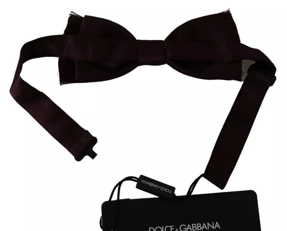 Papillon classico in seta rosso bordeaux