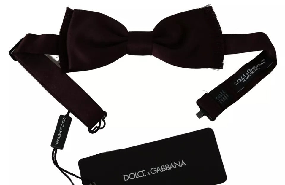 Papillon classico in seta rosso bordeaux