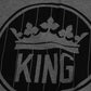 Grauer Pullover aus Baumwolle mit Crown King-Print