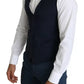 Navy Blue Men Formal Dress Waistcoat Vest