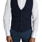 Navy Blue Men Formal Dress Waistcoat Vest