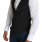 Black Men Formal STAFF Dress Waistcoat Vest