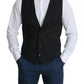 Black Men Formal STAFF Dress Waistcoat Vest