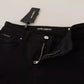 Schwarze Skinny-Jeans aus Baumwollstretch