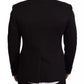 Black Cotton Slim Fit Coat Blazer Jacket