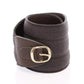 Brown D&G Leather Linnen Logo Belt